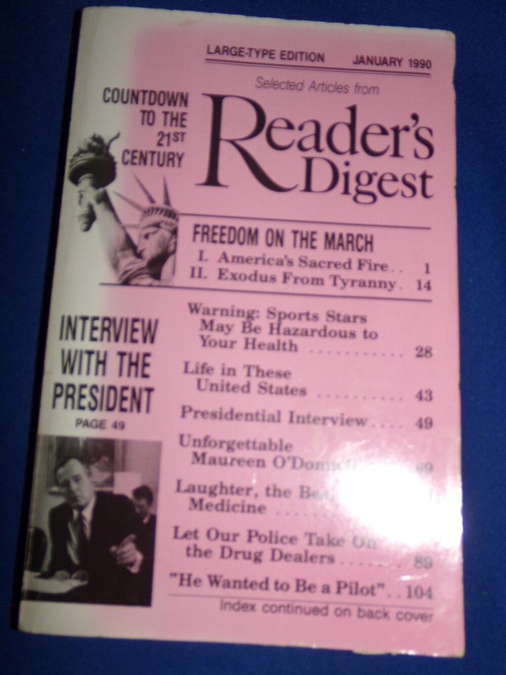 Reader's Digest Large Type Print Edition Softcover Anthology Book * January 1990